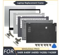 Nouveau pour X409 X409F X409D Y4200J Y4200F ordinateur portable LCD couverture arrière couvercle supérieur lunette avant repose-paume boîtier inférieur cadres pour ordinateur portable Silver CD Cover