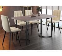 Nouveau Premium sense Dining Group (Set de 5), table à manger avec 4 chaises, table à manger de cuisine moderne, 140 × 80cm
