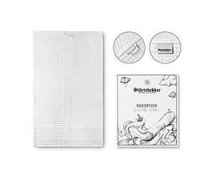 NOUVEAU: Premium serviette de rasage Störtebekker 100% coton - Made in Germany - serviette avec languette de suspension - bordure de haute qualité - serviette pour le rasage