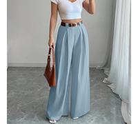 Nouveau printemps/été Culottes à taille haute unie de couleur abricot, peuvent être associées séparément à une ceinture vintage. Style élégant convenant pour le port quotidien, le travail, la saison d
