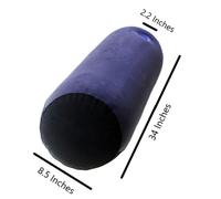Nouveau PVC flocage Silicone oreiller Triangle cylindre cale bleu + noir oreiller gonflable gonflable doux Relax coussin maison Triangle
