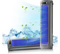 Nouveau Rafraichisseur D'Air Silencieux 2025- Rafraichisseur D'Air Portable Et Rechargeable, 3 Vitesses Et Silencieux, Batterie Longue DuréE, Petit, Refroidissement Efficace. (Gris)