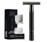 Nouveau rasoir manuel - Double tranchant pour un rasage en douceur Black