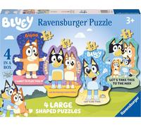 NOUVEAU Ravensburger Bluey 4 Grands Puzzles En Forme (10, 12, 14, 16 Pièces)