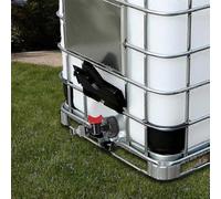 Nouveau réservoir d'eau IBC S60x6 2023 de 1000 litres avec connecteur pour tuyau d'arrosage (sans eau).