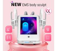 Nouveau RF MYOslim sculpter Machine EMS corps sculptant perte de poids masseur dispositif électromagnétique graisse minceur Stimulation musculaire White 2 handle RF