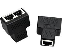 Nouveau Rj45 Splitter Adaptateur, Câble Ethernet Cat5/5E/6/7 Splitter, Connecteur Réseau Kit De Partage (Adaptateur Rj45) (2 Pack)[SHU08326]