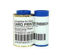 Nouveau Ruban Ruban doré 800015-106 Compatible pour Zebra P310i P320i P330i P330m P420i P430i P520i P300 P310C Imprimantes de Cartes d'identité 800015-106 Ruban Monochrome 1000 Images