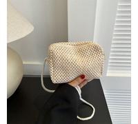 Nouveau sac à bandoulière minimaliste à la mode, en couleur unie, avec un design ajouré. Sac de paille léger et pratique pour femmes, idéal pour le shopping, le transport du portefeuille, les jeunes f