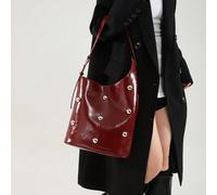 Nouveau sac à bandoulière vintage rétro avec décoration de rivets en forme de croissant, grand sac fourre-tout souple pour femmes, convient pour le travail, les sorties, l'extérieur, les voyages, l'au
