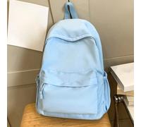 Nouveau sac à dos en nylon de couleur unie, décontracté, convenant aux étudiants, aux cours, aux voyages et à un usage unisexe. Léger, respirant, durable, convenant à l'école, aux trajets et à diverse