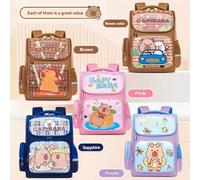 Nouveau sac à dos mignon pour écoliers primaires, garçons et filles, de la 1ère à la 6ème année, 6-12 ans, célébrité internet, mignon, imperméable, léger, bande dessinée garçon petit,grandAnimal,Carto