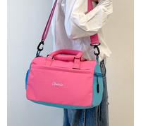 Nouveau sac à main Boston décontracté à la mode, grande capacité, résistant à l'eau, bloc de couleurs dopamine, nylon, multi-poches, unisexe, léger et durable, sac à bandoulière croisé pour les trajet