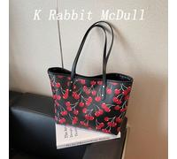 Nouveau sac fourre-tout à la mode avec motif cerise douce en PU, design imperméable, grand sac à bandoulière , sac de transport pour le travail, convient pour une utilisation quotidienne des femmes, s