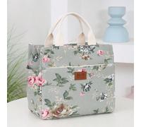 Nouveau sac fourre-tout en canevas épaisse grande capacité, sac isotherme en feuille d'aluminium pour boîte à lunch, sac bento, semi-fermé avec fermeture éclair, sac organisateur multi-poches pour mam
