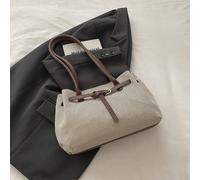 Nouveau sac fourre-tout en lin vintage à la mode, décoration de sangle métallique, fermeture éclair, léger et minimaliste, grand sac à bandoulière. Convient pour la vie quotidienne des femmes, les sor