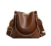Nouveau sac seau décontracté à la mode et unique, avec une texture vintage classique de haute qualité et une large bandoulière. Sac pour femmes à porter à l'épaule, en bandoulière ou à la main, idéal 
