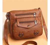 Nouveau sac tout-en-un pour femme d'âge moyen, sac de mère, sac de belle-mère, sac doux multicouche, sac à bandoulière croisé Taille UniqueGéométriquePolyuréthane