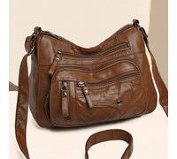 Nouveau sac tout-en-un pour femmes d'âge moyen, sac de mère, sac de belle-mère, sac doux multicouche, sac à bandoulière croisé Taille UniqueGéométriquePolyuréthane