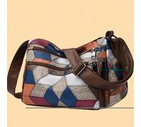 Nouveau sac tout-en-un pour femmes d'âge moyen, sac de mère, sac de belle-mère, sac souple multicouche, sac à bandoulière croisé CarreauPolyuréthane