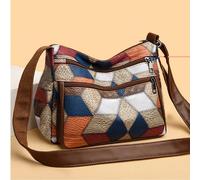 Nouveau sac tout-en-un pour femmes d'âge moyen, sac pour mère, sac pour belle-mère, sac doux multicouche, sac à bandoulière croisé CarreauPolyuréthane