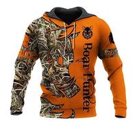 Nouveau Sanglier Hunter 3D imprimé Hommes Sweat à Capuche Pull Unisexe Veste décontractée