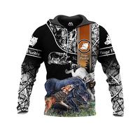 Nouveau Sanglier Hunter 3D imprimé Hommes Sweat à Capuche Pull Unisexe Veste décontractée