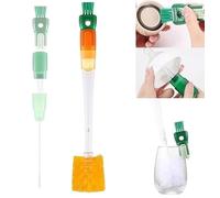 Nouveau Set de Brosses de Nettoyage Multifonction 5 en 1 pour Bouteilles d'eau, Pailles et Petits Espaces - Ensemble de Brosses Premium 2025 (Orange)