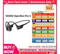 Nouveau SHOKZ OpenRun Pro 2 S820 musique sport casque Conduction osseuse sans fil Bluetooth 5.3 écouteur IP55 étanche 12h batterie Glacier Silver