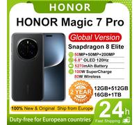 Nouveau smartphone HONOR Magic7 Pro 5G 2026, Snapdragon 8 Elite, écran OLED 6,8'' 120Hz, charge 100W, version globale, téléphone portable Honor Magic7 Pro, IP69, OTG, NFC, eSIM, appareil photo 200MP N