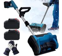 Nouveau Souffleur de Neige Sans Fil - Souffleur de Neige Électrique Brushless 600w, Projection de Neige à 45° à Gauche, à Droite ou Vers le Haut, Largeur de Nettoyage 25,4 cm (10 in) ( 2batteries)