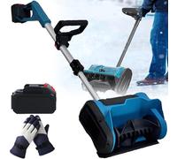Nouveau Souffleur de Neige Sans Fil - Souffleur de Neige Électrique Brushless 600w, Projection de Neige à 45° à Gauche, à Droite ou Vers le Haut, Largeur de Nettoyage 25,4 cm (10 in) ( 1battery)