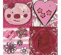 Nouveau Sparkling Love Serviettes en Papier, Multicolore, 33 x 33 cm