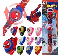 Nouveau Spiderman enfants montres pour garçons dessin animé Hello Kitty point enfants rotation montre avec Flash lumière Sanrio filles jouets horloge KLM-xzbox