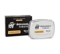 NOUVEAU : Störtebekker® Premium Pommade à base d'eau (Bois Santal) - Pomade hommes 'Torreto Series' - Tenue moyenne - Brillance moyenne - Cire cheveux 125ml - Barbershop Hair Pomade - Made in Germany