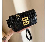 Nouveau style du printemps et de l'été, matériau floral rétro en forme de diamant et matériau à motif crocodile à la mode, sac carré à boucle carrée, de haute qualité, simple et polyvalent, sac baguet