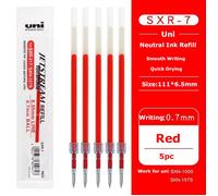 Nouveau stylo à bille Uni encre tactile anti-dérapant Ultra lisse écriture silencieuse stylos à Gel qualité ,0.7 5pcs Red Core