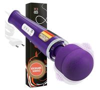 NOUVEAU - SUCCESSEUR de L'ORIGINAL de "BuyAndFeelGood" MAGIC WAND vibromasseurs à poser feminin - bâton de massage stimulation clitoridienne sans batterie avec câble en violet, lilas
