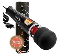 NOUVEAU - SUCCESSEUR de L'ORIGINAL de "BuyAndFeelGood" MAGIC WAND vibromasseurs à poser feminin - bâton de massage stimulation clitoridienne sans batterie avec câble en noir