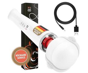 NOUVEAU - SUCCESSEUR de L'ORIGINAL de « BuyAndFeelGood » MAGIC WAND vibromasseurs à poser feminin- bâton de massage stimulation clitoridienne sans câble en blanc