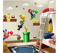 NOUVEAU Super Mario Bros Amovible Stickers muraux Decal Décoration pour la maison des enfants