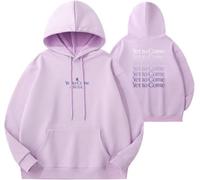 Nouveau Sweat-Shirt à Capuche de Concert BTS, Veste de Sweat-Shirt en Coton de même Style Hip-hop coréen avec Fermeture éclair/Pull à Capuche pour Couple-Pourtant à Venir Violet||M