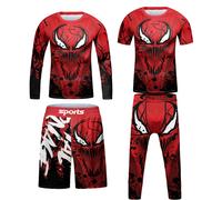 Nouveau t-shirt de Jiu Jitsu pour enfant, short de MMA, Rashguard Bjj, ensemble 4 pièces pour enfant, vêtements de compression pour garçon, boxe, kickboxing, MMA, costume pour enfant THAI SHORTS