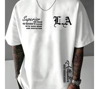 Nouveau T-shirt de sport décontracté pour hommes, imprimé avec le design "Chemin vers le succès", léger et confortable en blanc L,M,XL,XXL,XXXLLettresÉtoffe
