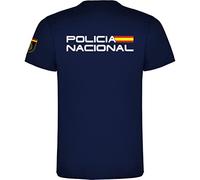 Nouveau T-shirt Police nationale Espagne, bleu, S