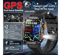 Nouveau Tank T-Rex3 Gps Intégré Hommes Montre Intelligente 2.01 Pouces Écran Hd 540Mah Batterie 5Atm Étanche Bluetooth Appel Sport Smartwatch.Black.Built In Gps System