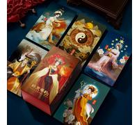 Nouveau Tarot de style chinois 2026, Édition de collection 78 cartes, Élégance Auspicieuse, Jeu de Tarot original Oracle Rider Waite avec guide Portable