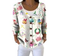 Nouveau TEMU Cardigan de Noël, automne et hiver Eurocode 3D impression numérique dames épaule cardigan pull -A, 5 #, 4XL