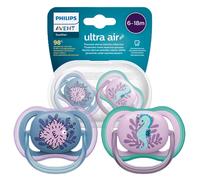 NOUVEAU tétine Philips Avent Ultra Air SCF085 6-18m silicone sans BPA 2 pièces