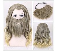 Nouveau Thor Avengers 4 Endgame Loki Costume Gros Thor Cosplay Perruque Avec Barbe Résistant À La Chaleur Cheveux Synthétiques Halloween Cosplay Perruque